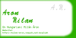 aron milan business card