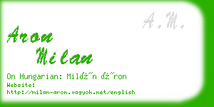 aron milan business card